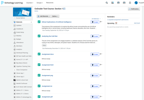 Import submissions from Canvas