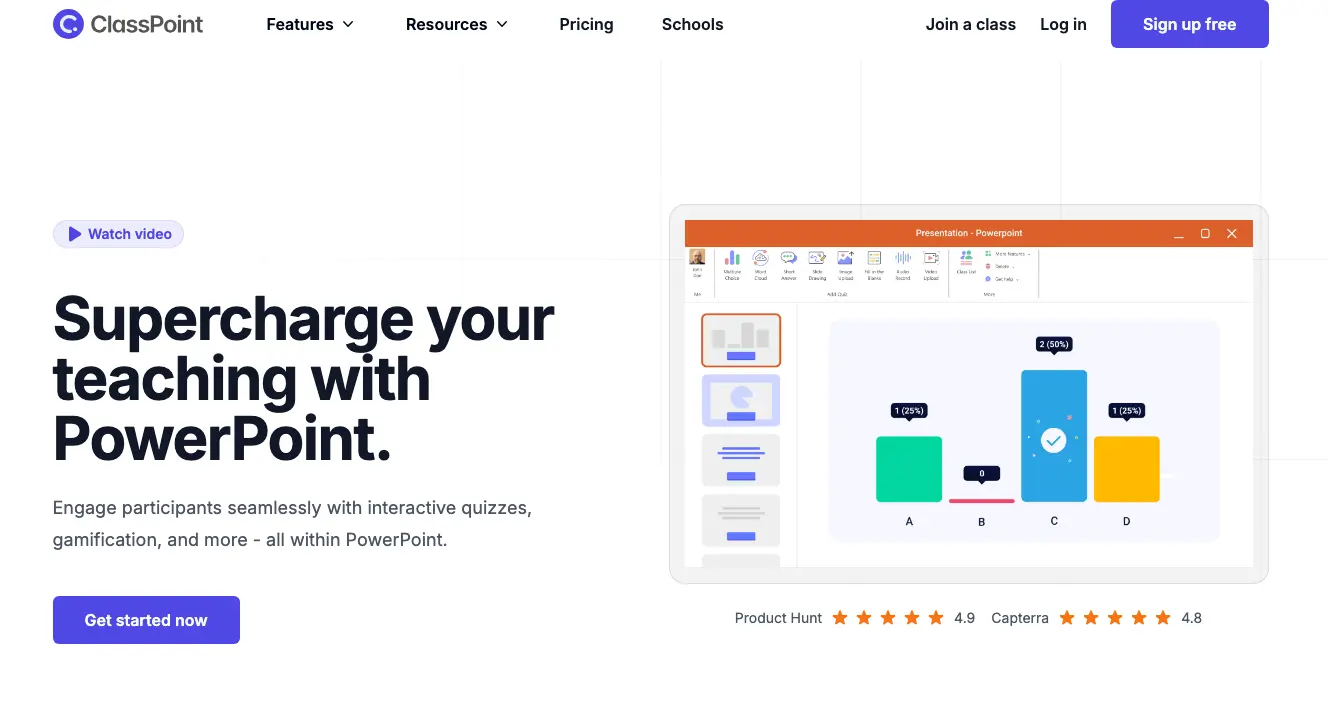 ClassPoint homepage: Supercharge your teaching with PowerPoint