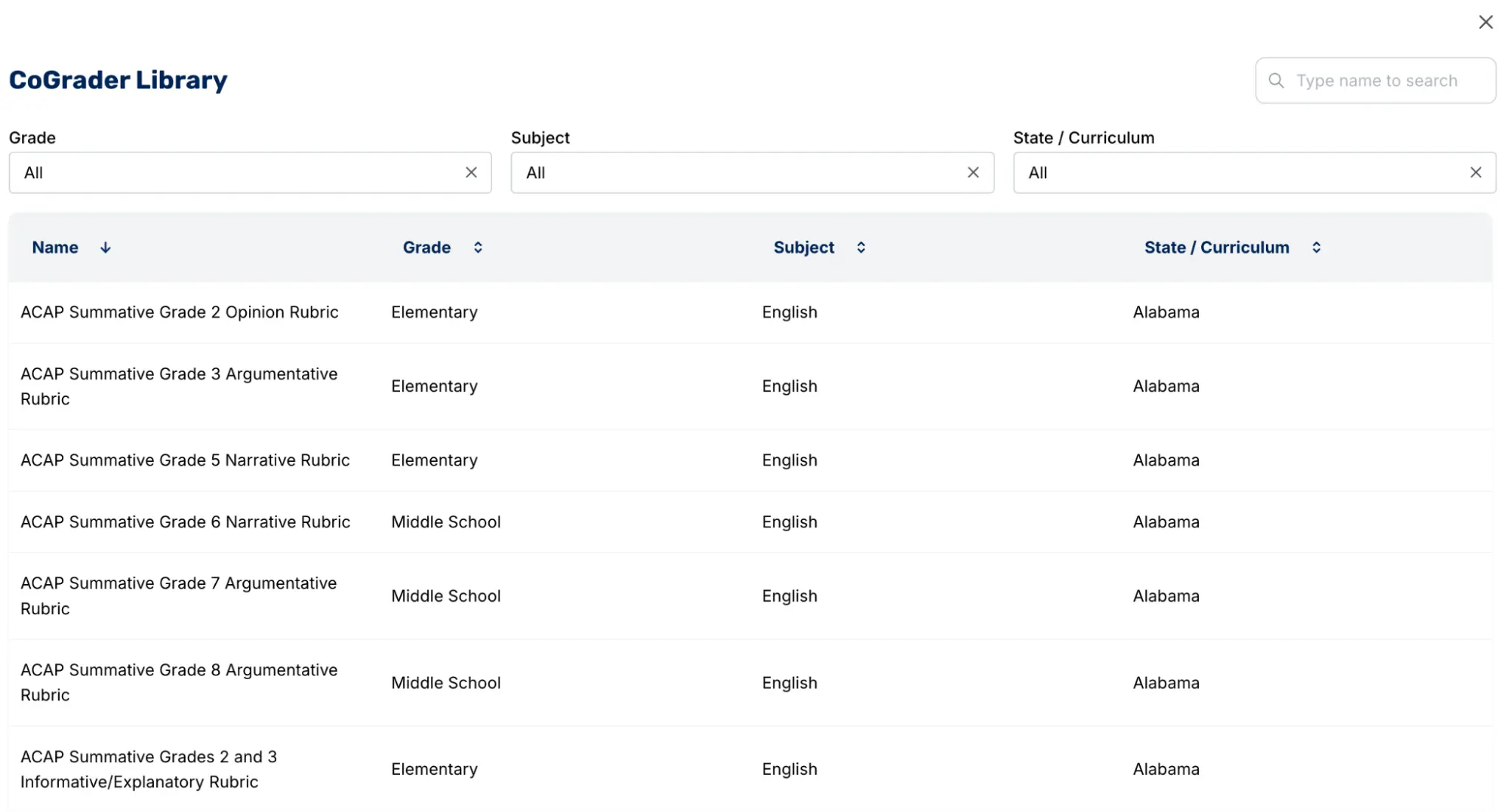 CoGrader Library example