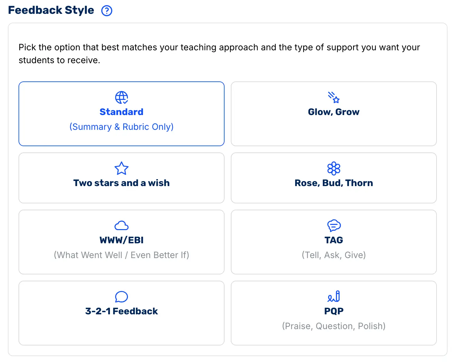 Feedback Style and Teaching Approach