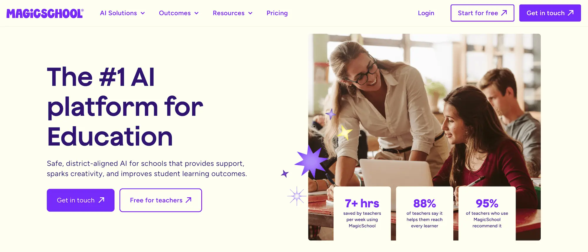 MagicSchool AI homepage: The #1 AI platform for Education
