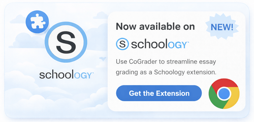 CoGrader Schoology extension banner